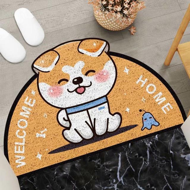 Welcome Home Kitty Cat Semi Circle Shape Mat-Kawaii Dream