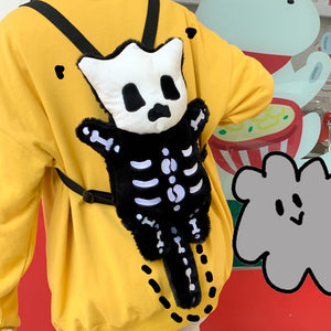 Whisper the Mini Skeleton Plush Backpack-Kawaii Dream