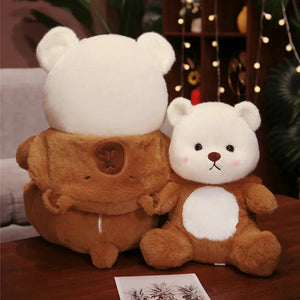 White Bear Capybara Costume Plushie-Kawaii Dream