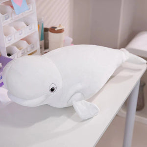 White Beluga Blue Whale Shark 75cm Plushies-Kawaii Dream