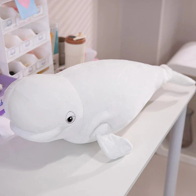 White Beluga Blue Whale Shark 75cm Plushies-Kawaii Dream