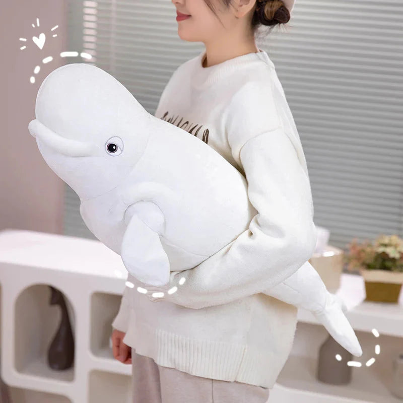 White Beluga Blue Whale Shark 75cm Plushies-Kawaii Dream
