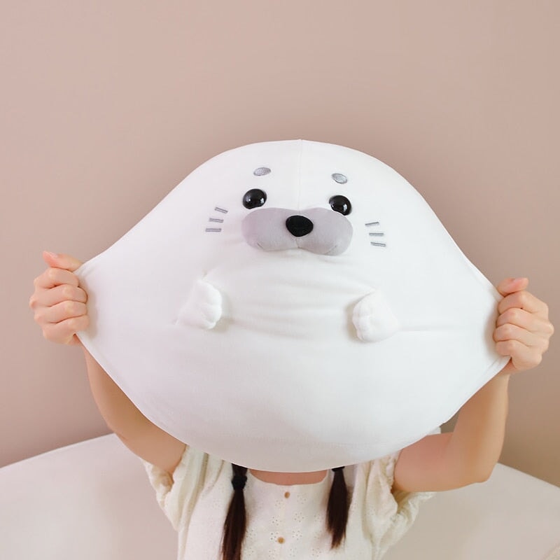 White Blue Baby Seal Plushies-Kawaii Dream