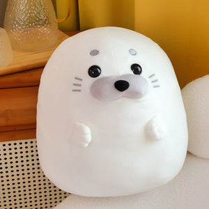 White Blue Baby Seal Plushies-Kawaii Dream