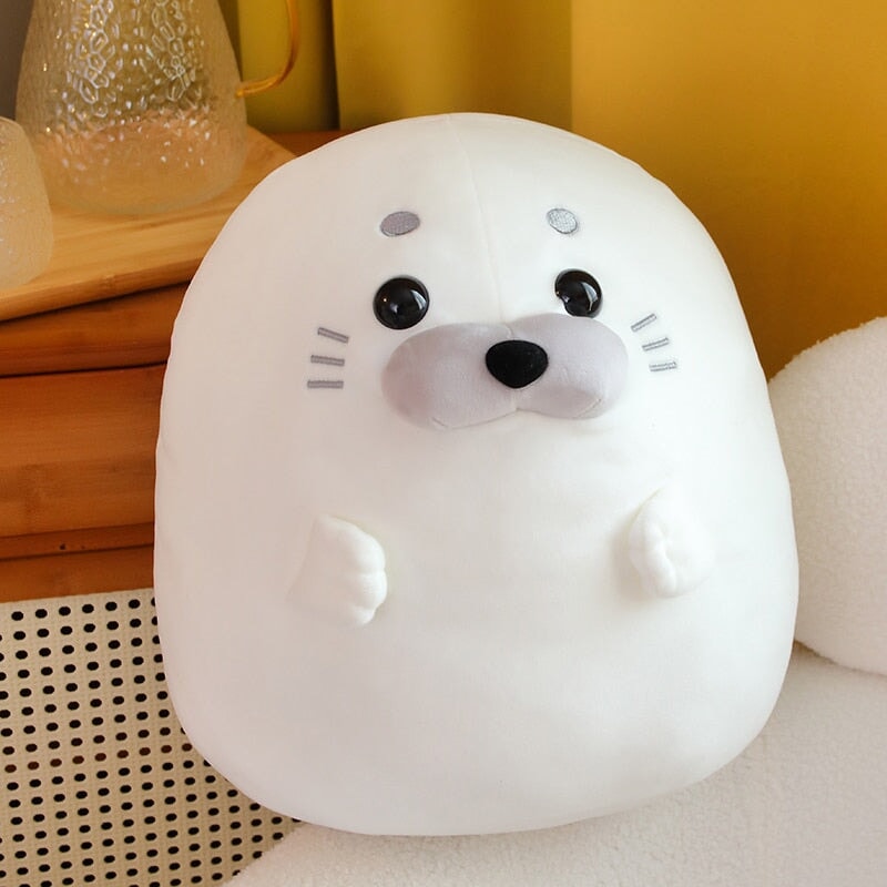 White Blue Baby Seal Plushies-Kawaii Dream