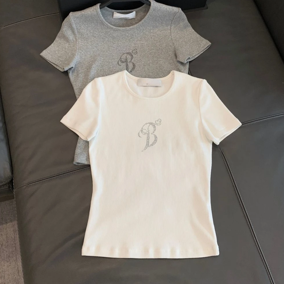 White Gray Winged Gem B Women's Tee-Kawaii Dream