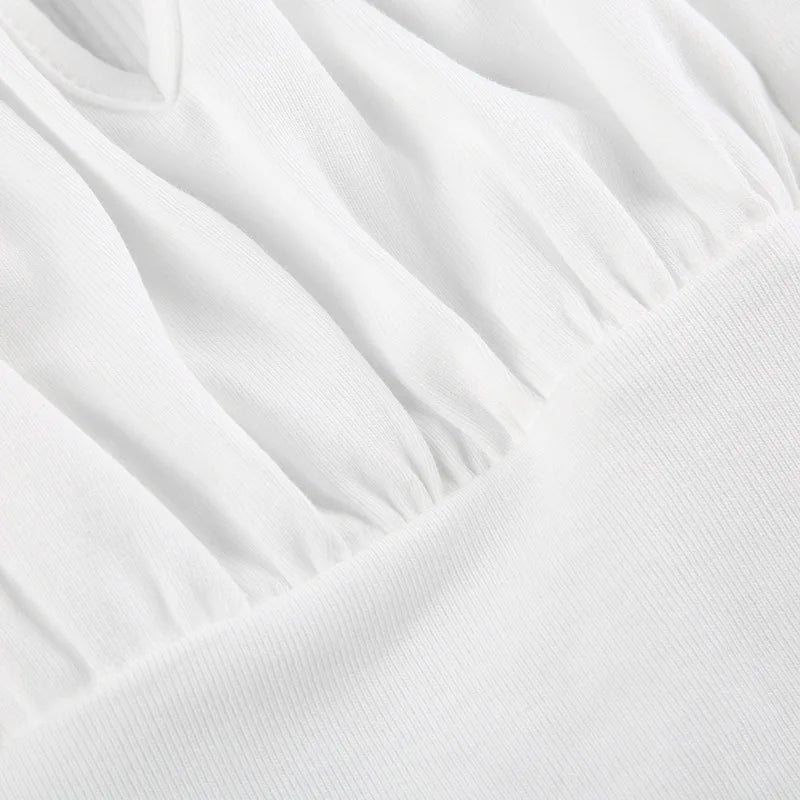 White Harajuku Laced Women's Long Sleeve Top-Kawaii Dream