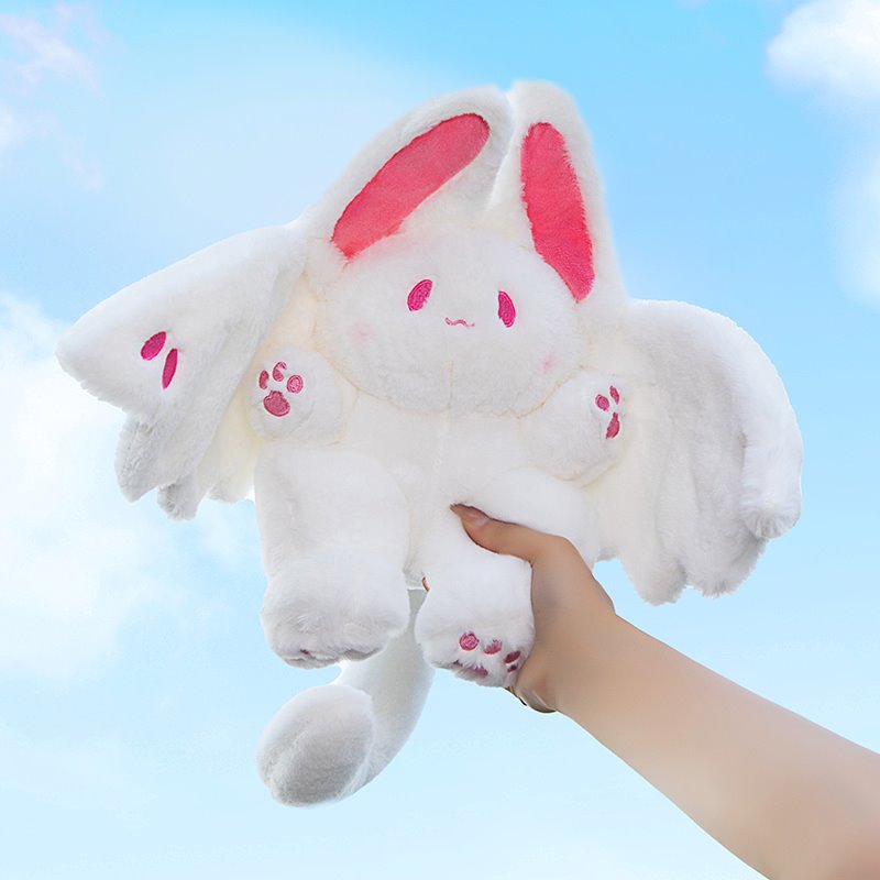White Kawaii Fluffy Bat Plushie-Kawaii Dream