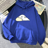 White Mochi Luckie the Dog Unisex Hoodie-Kawaii Dream