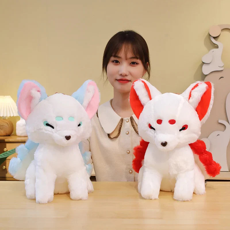 White Nine-Tailed Fox Plushies-Kawaii Dream