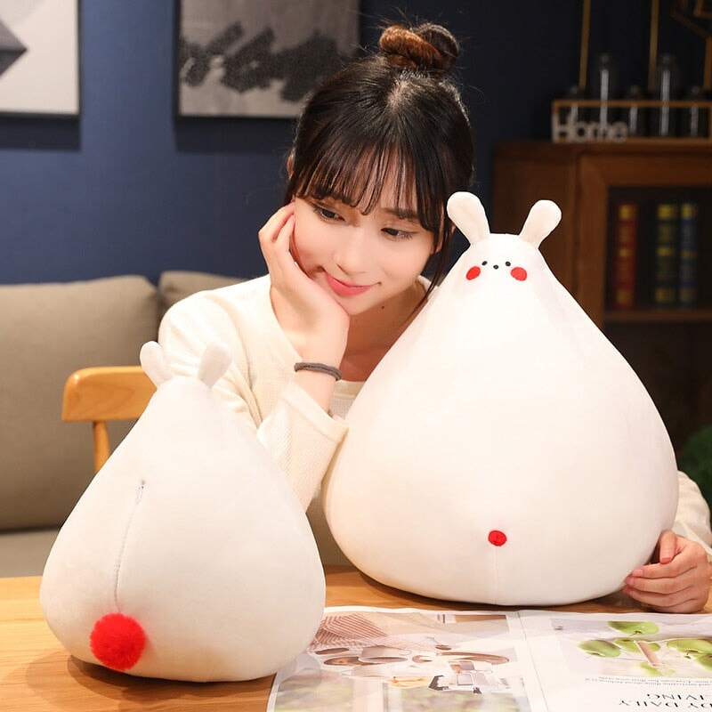 Zuki the White Bunny Plushie with Mini Face-Kawaii Dream