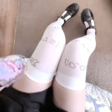 Gothic Expression Print Knee High Socks