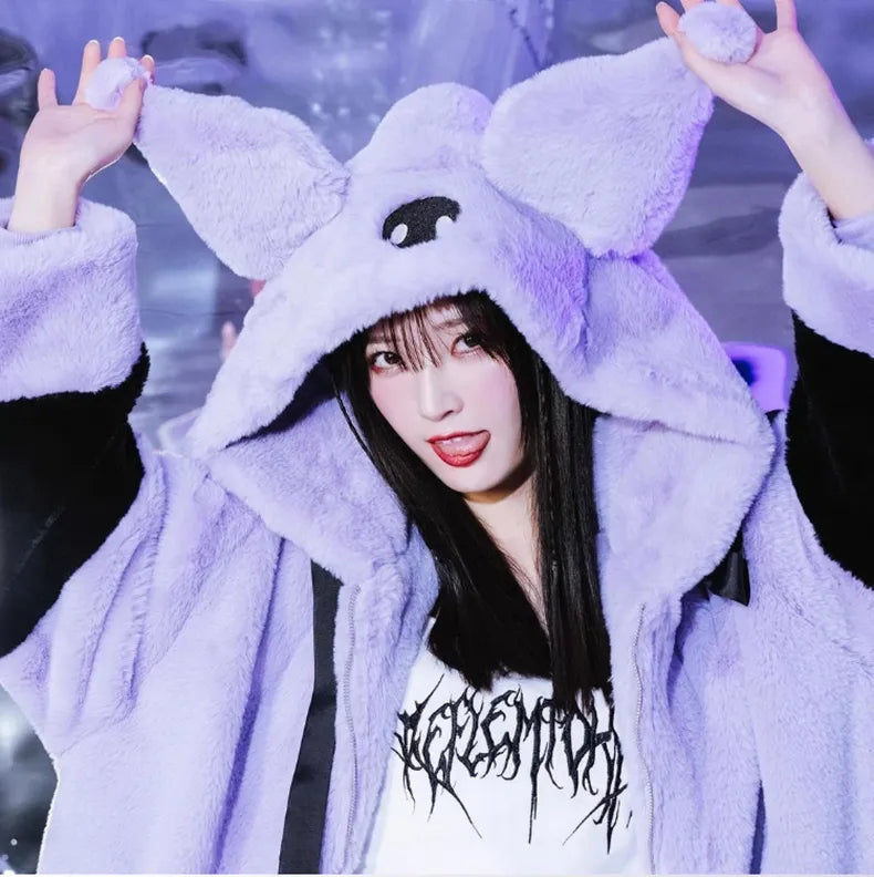 Jumbo Fluffy Kuromi Oversized Jacket – Kawaii Dream