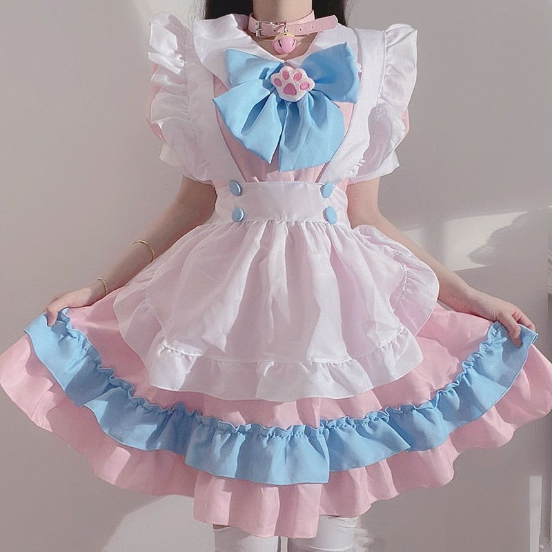 pink blue dress Puppy Maid Dress Pink/Blue / XL