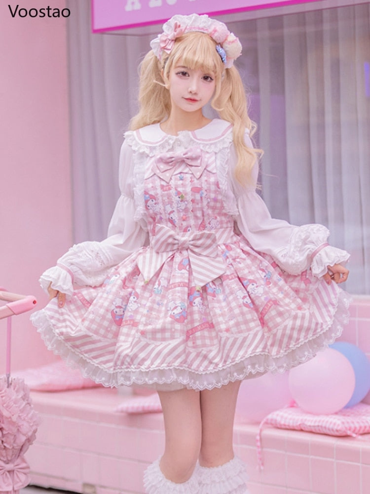 Melody & Cinna Lolita Dress Blue Cinnamoroll Dress / L Melody & Cinna Lolita Dress Blue Cinnamoroll Dress / L